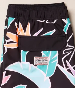 Bottoms|Swimwear | party pants Sweet Leaf Stretch Swim Trunks Black