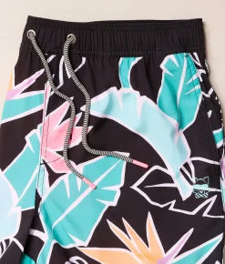 Bottoms|Swimwear | party pants Sweet Leaf Stretch Swim Trunks Black
