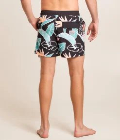 Bottoms|Swimwear | party pants Sweet Leaf Stretch Swim Trunks Black