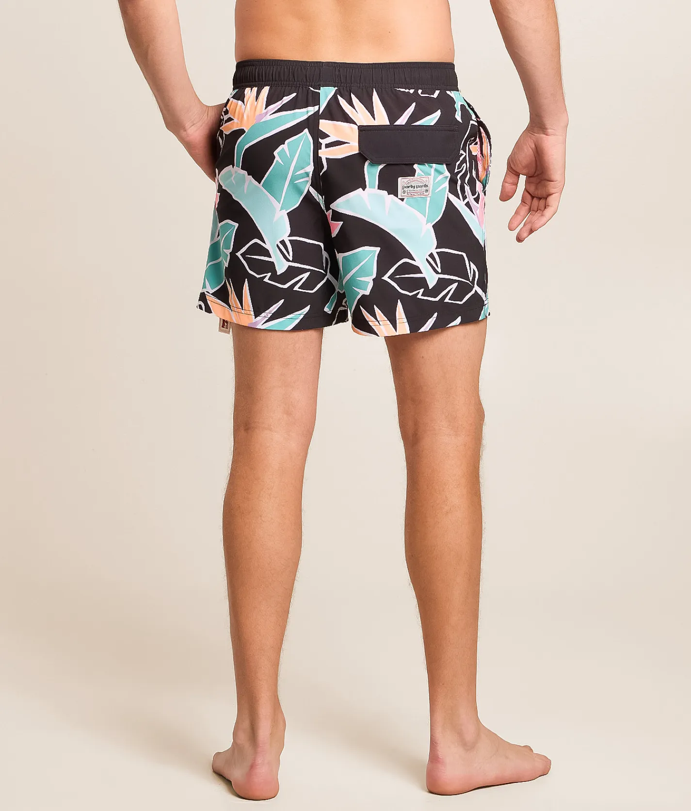 Bottoms|Swimwear | party pants Sweet Leaf Stretch Swim Trunks Black