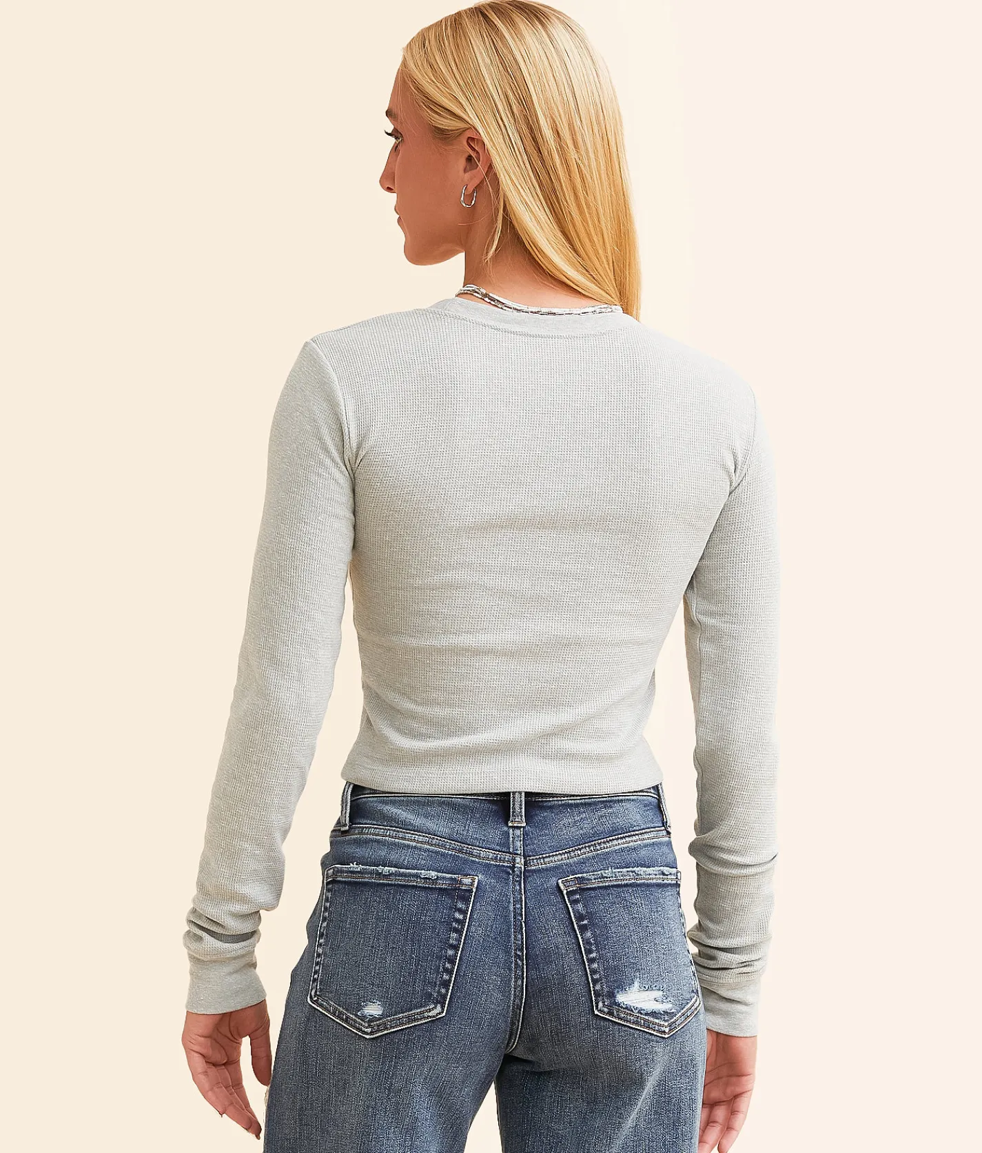 Tops | Desert Dreamer Switzerland Cropped Thermal Heathered Gray
