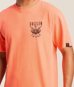 Tops|Graphic T-Shirts | Sullen 3 Swords T-Shirt Neon Orange