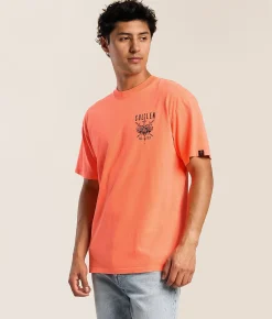 Tops|Graphic T-Shirts | Sullen 3 Swords T-Shirt Neon Orange