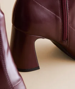 Mia Tabiona Heeled Ankle Boot Burgundy Sale
