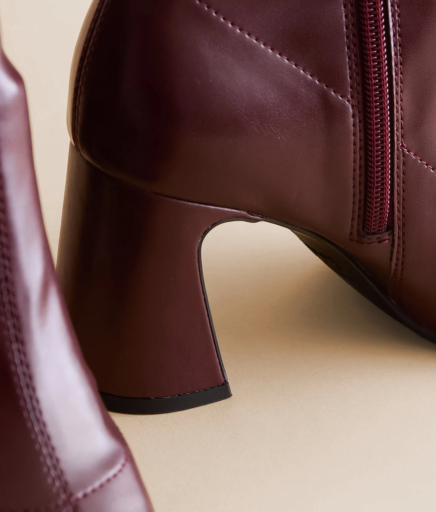 Mia Tabiona Heeled Ankle Boot Burgundy Sale