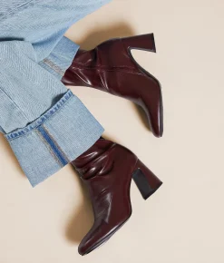 Mia Tabiona Heeled Ankle Boot Burgundy Sale