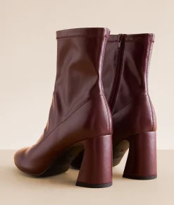 Mia Tabiona Heeled Ankle Boot Burgundy Sale