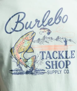 Tops|Graphic T-Shirts | BURLEBO Tackle Shop T-Shirt Heather Sky Blue