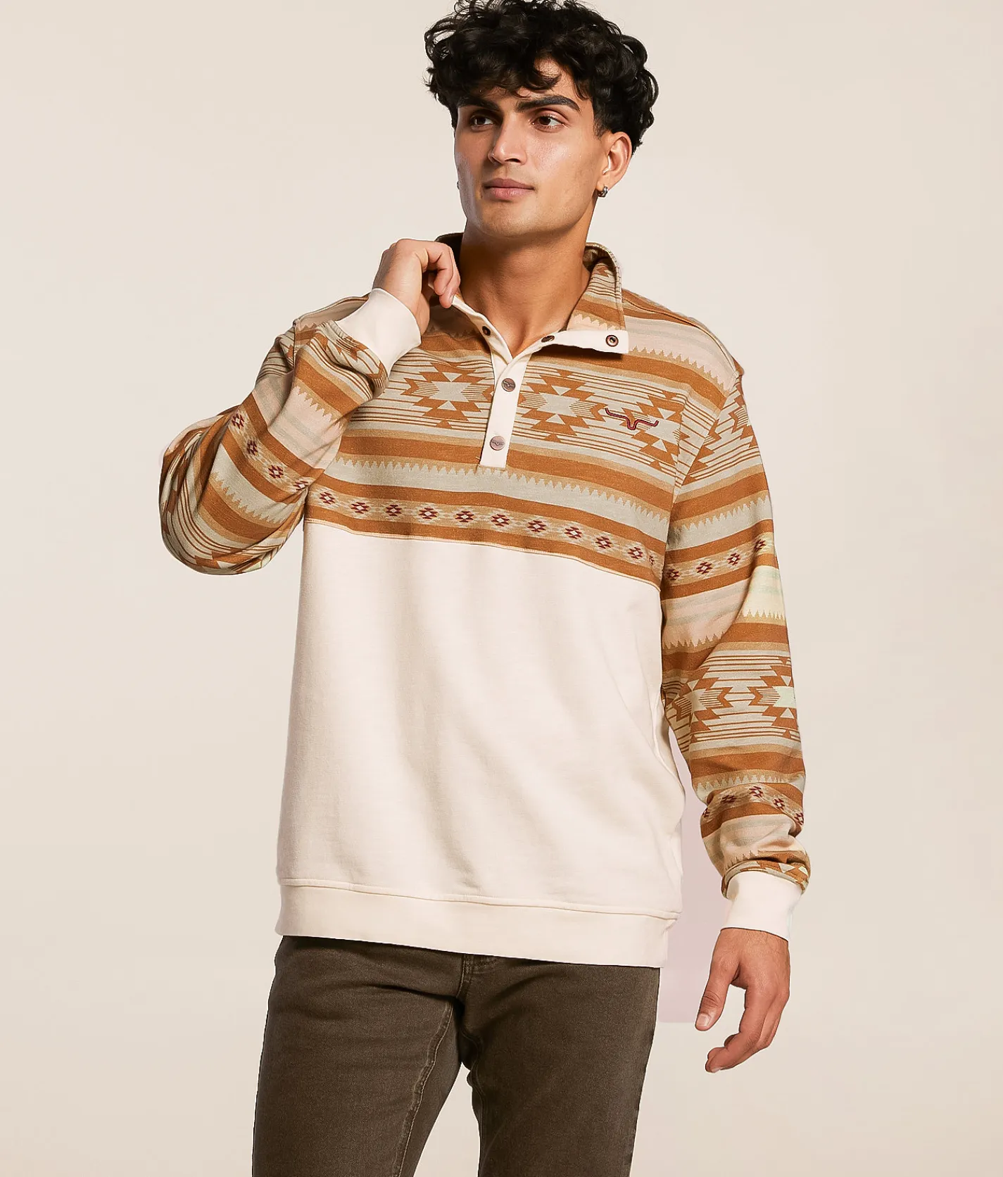 Tops | Kimes Ranch Tack Southwestern Quarter Snap Pullover Natural