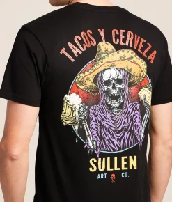 Sullen Tacos & Cerveza T-Shirt Jet Black Online