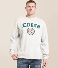 Tops | Old Row Tailgate Badge Pullover Heather Grey