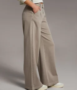 BKE Tailored Wide Leg Stretch Pant Putty New