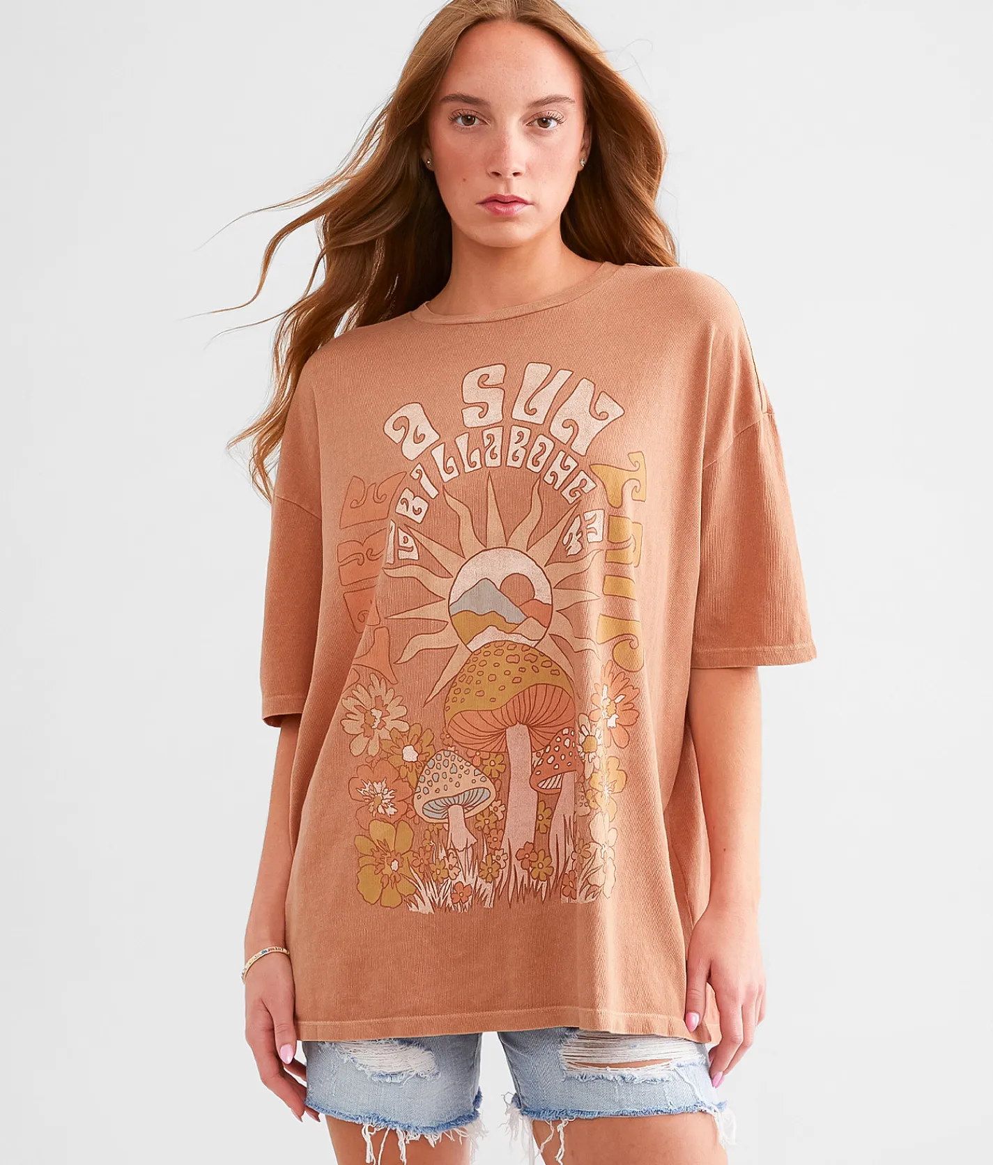 Tops | Billabong Take A Sun Trip T-Shirt Faded Rose