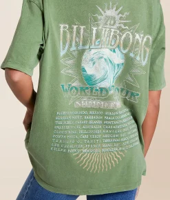 Billabong Take A Tour Oversized T-Shirt Luv Army Sale