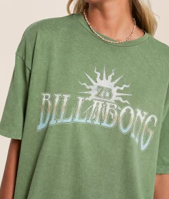 Billabong Take A Tour Oversized T-Shirt Luv Army Sale