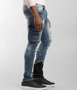 Sale Jeans|Bottoms | Smoke Rise® Taper Cargo Stretch Jean Elysian Blue