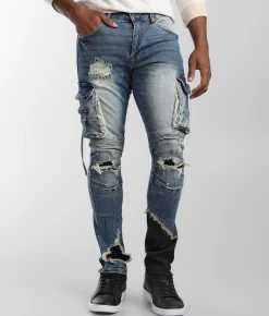 Sale Jeans|Bottoms | Smoke Rise® Taper Cargo Stretch Jean Elysian Blue