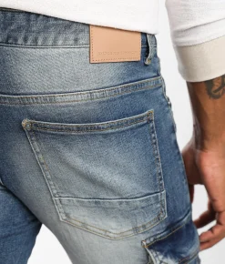 Sale Jeans|Bottoms | Smoke Rise® Taper Cargo Stretch Jean Elysian Blue