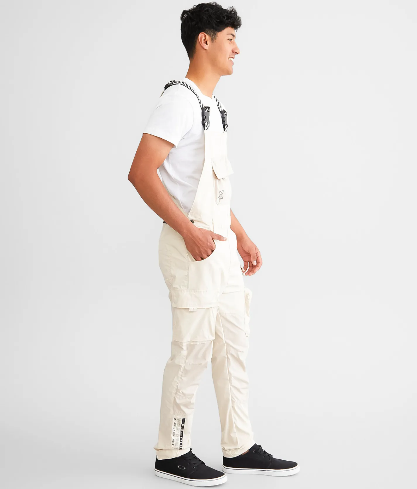 Bottoms | Smoke Rise® Taper Nylon Utility Overalls Oatmeal