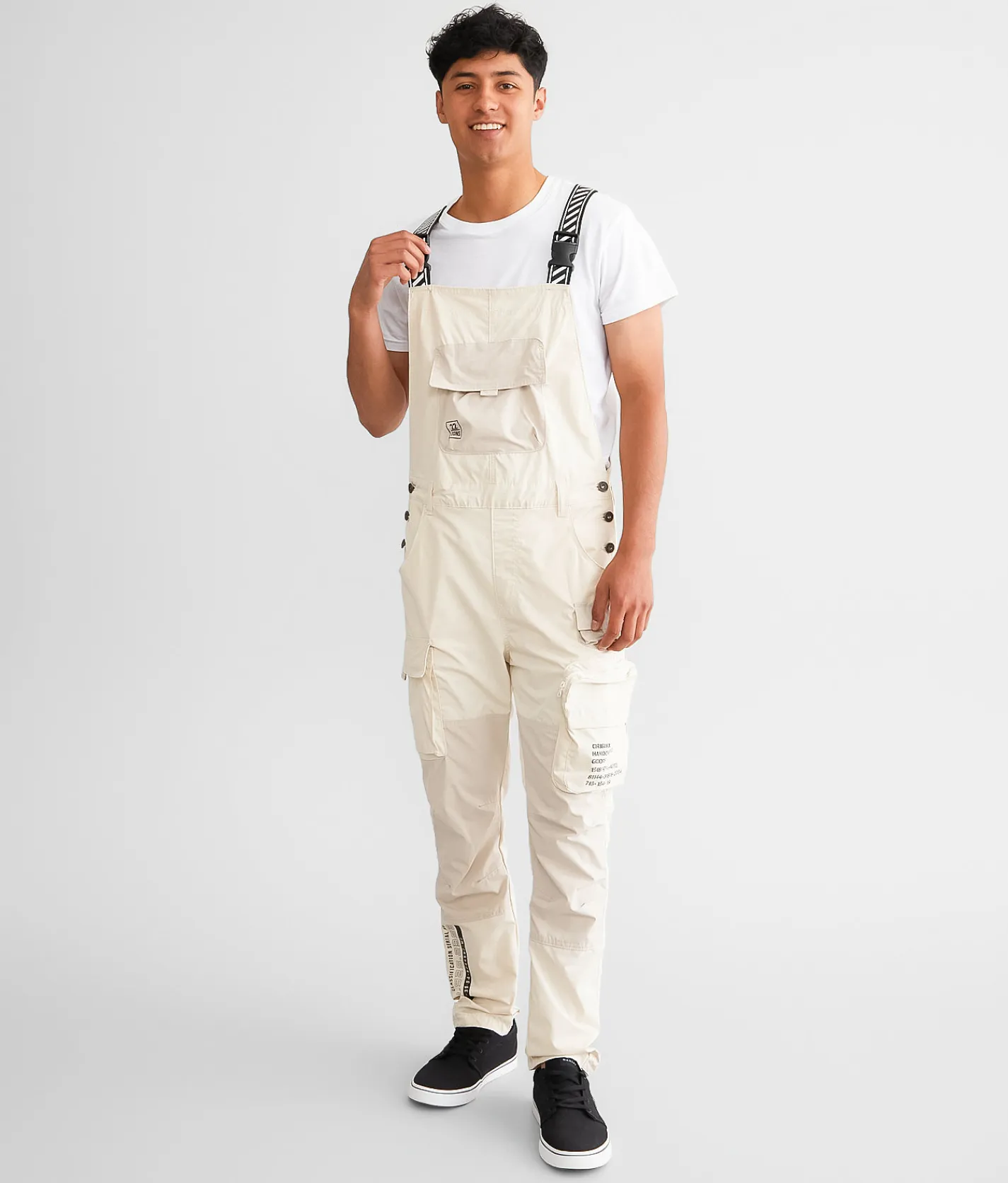 Bottoms | Smoke Rise® Taper Nylon Utility Overalls Oatmeal