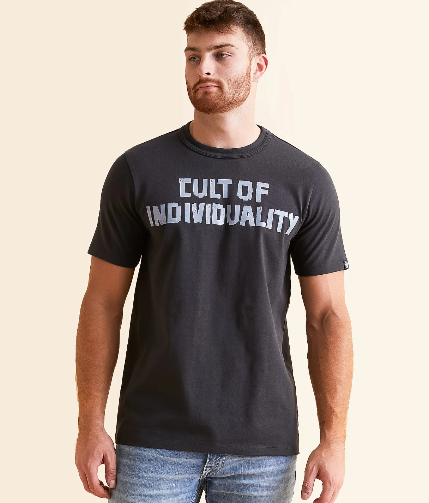 Graphic T-Shirts | Cult of Individuality Tape T-Shirt Vintage Charcoal