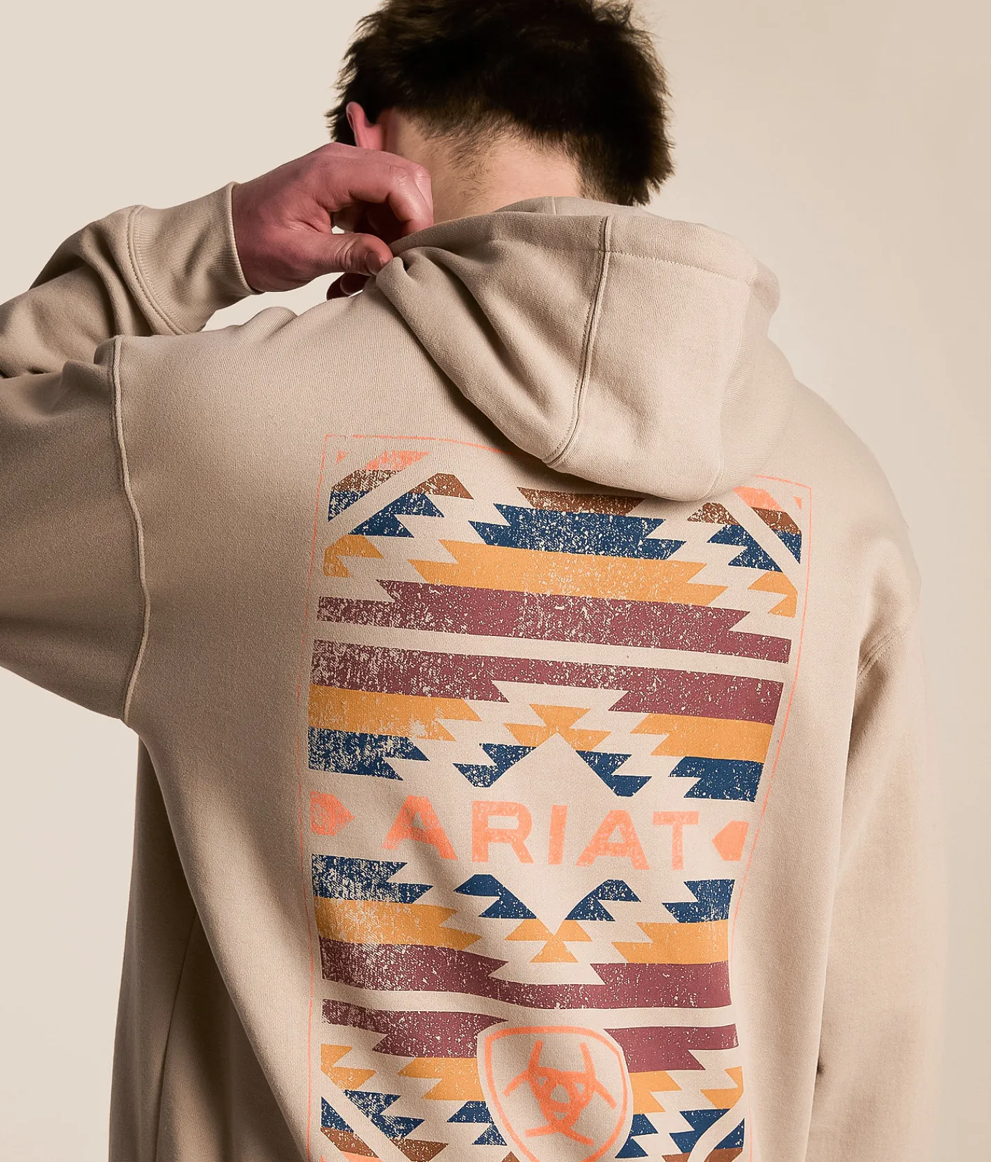 Ariat Tapiz Zapeteco Hooded Sweatshirt Beige Best