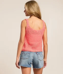 Tops | Z Supply Tate Lace-Up Two Way Sweater Tank Top Gelato