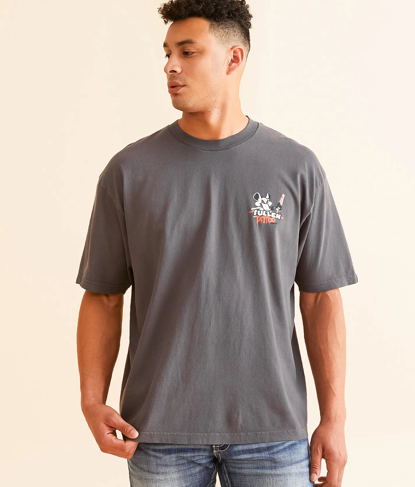 Graphic T-Shirts | Sullen Tattoo Removal T-Shirt Gray Pinstripe