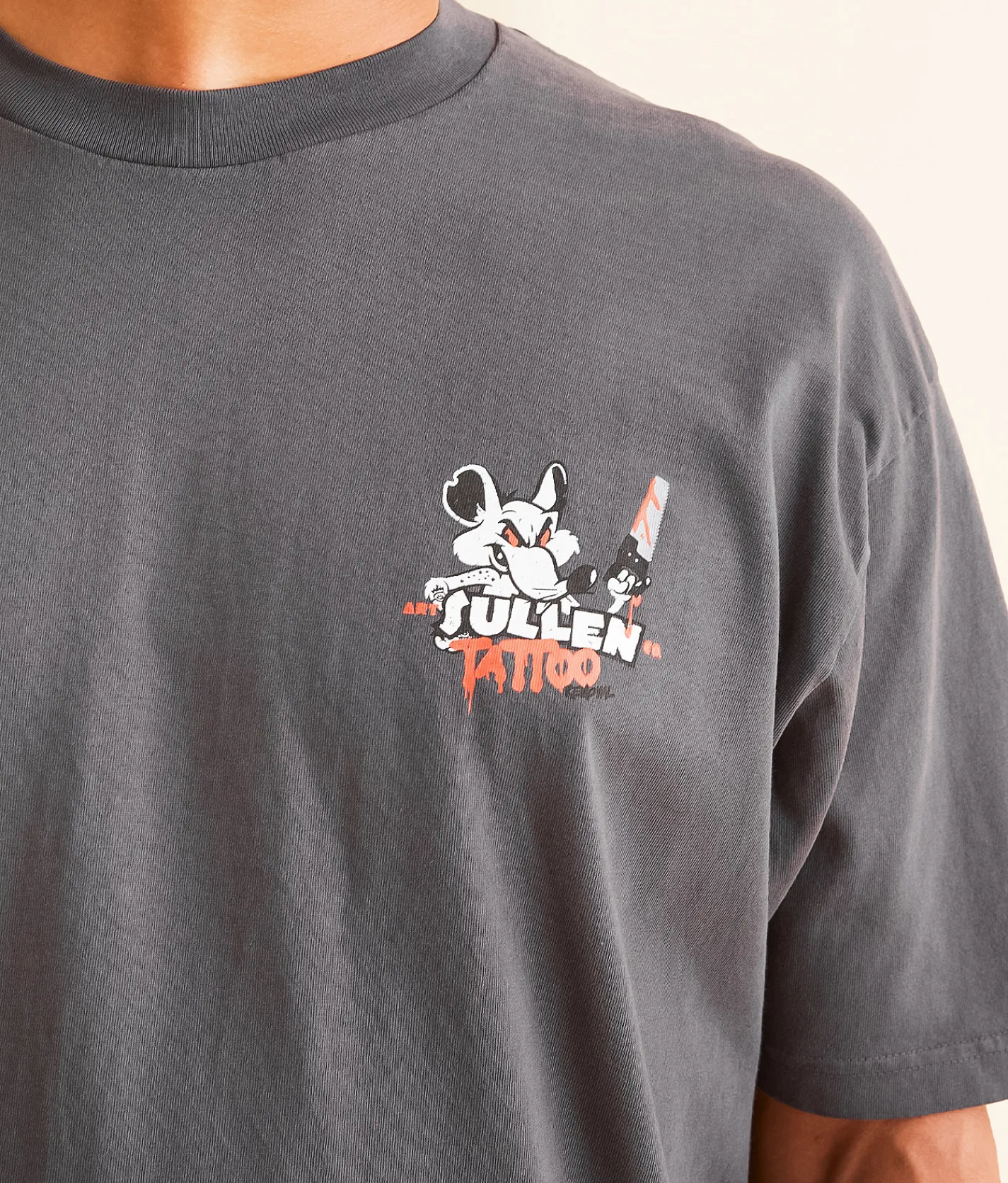 Graphic T-Shirts | Sullen Tattoo Removal T-Shirt Gray Pinstripe