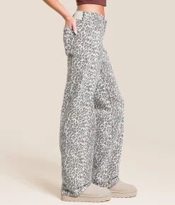 Bottoms | HIDDEN Tatum Print Dad Stretch Jean Leopard