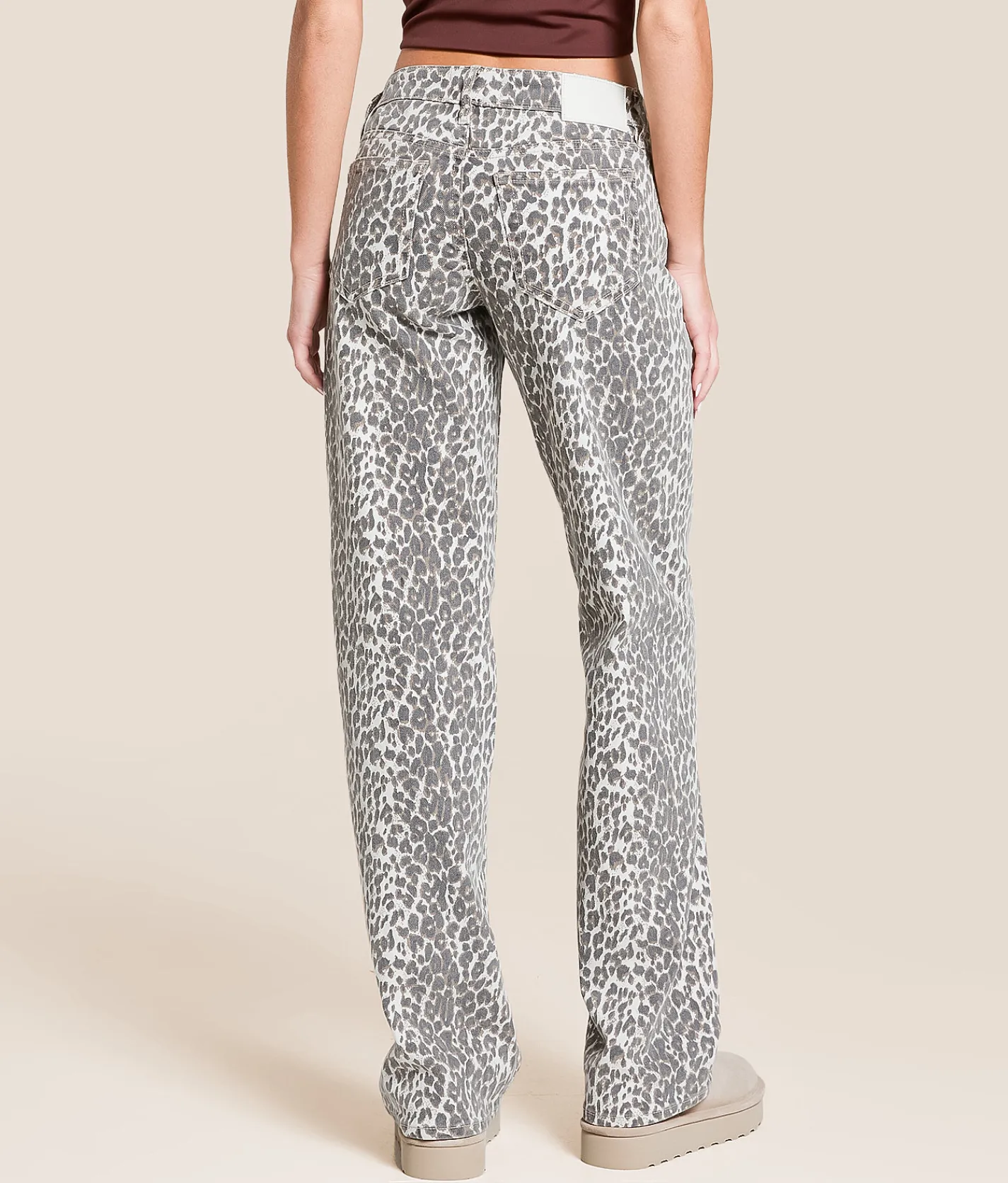 Bottoms | HIDDEN Tatum Print Dad Stretch Jean Leopard