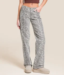 HIDDEN Tatum Print Dad Stretch Jean Leopard Online