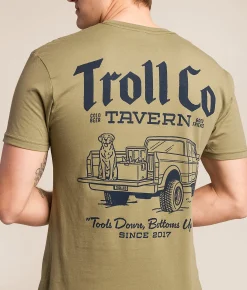 Tops|Graphic T-Shirts | Troll Co. Tavern T-Shirt Light Olive
