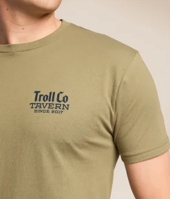 Tops|Graphic T-Shirts | Troll Co. Tavern T-Shirt Light Olive