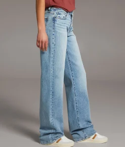 BKE Taylor Low Slung Baggy Wide Leg Stretch Jean Webster