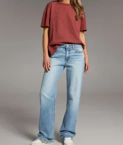 BKE Taylor Low Slung Baggy Wide Leg Stretch Jean Webster