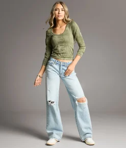 BKE Taylor Low Slung Baggy Wide Leg Stretch Jean Hyman Online