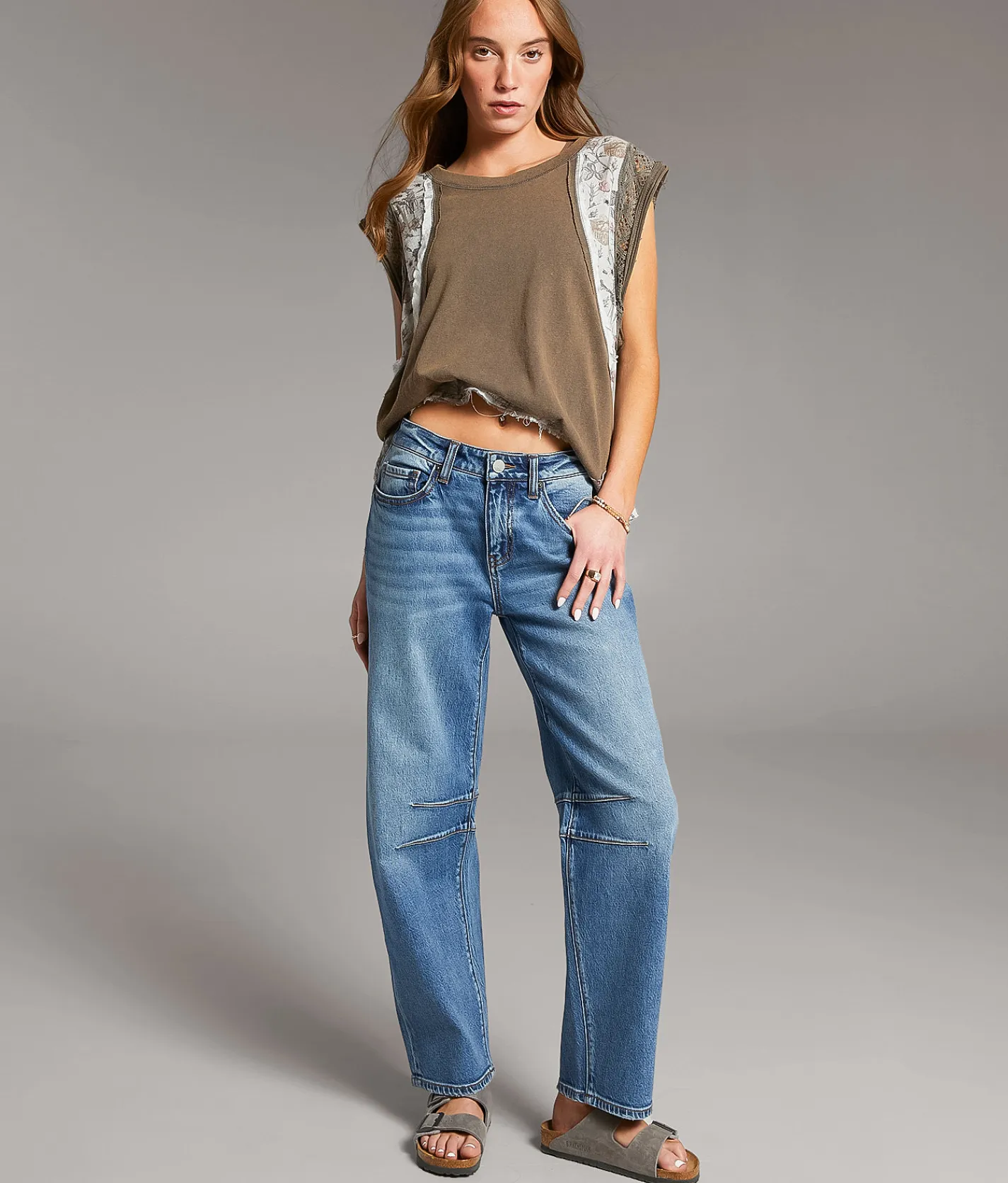 BKE Taylor Low Slung Horseshoe Stretch Jean Darnell Online