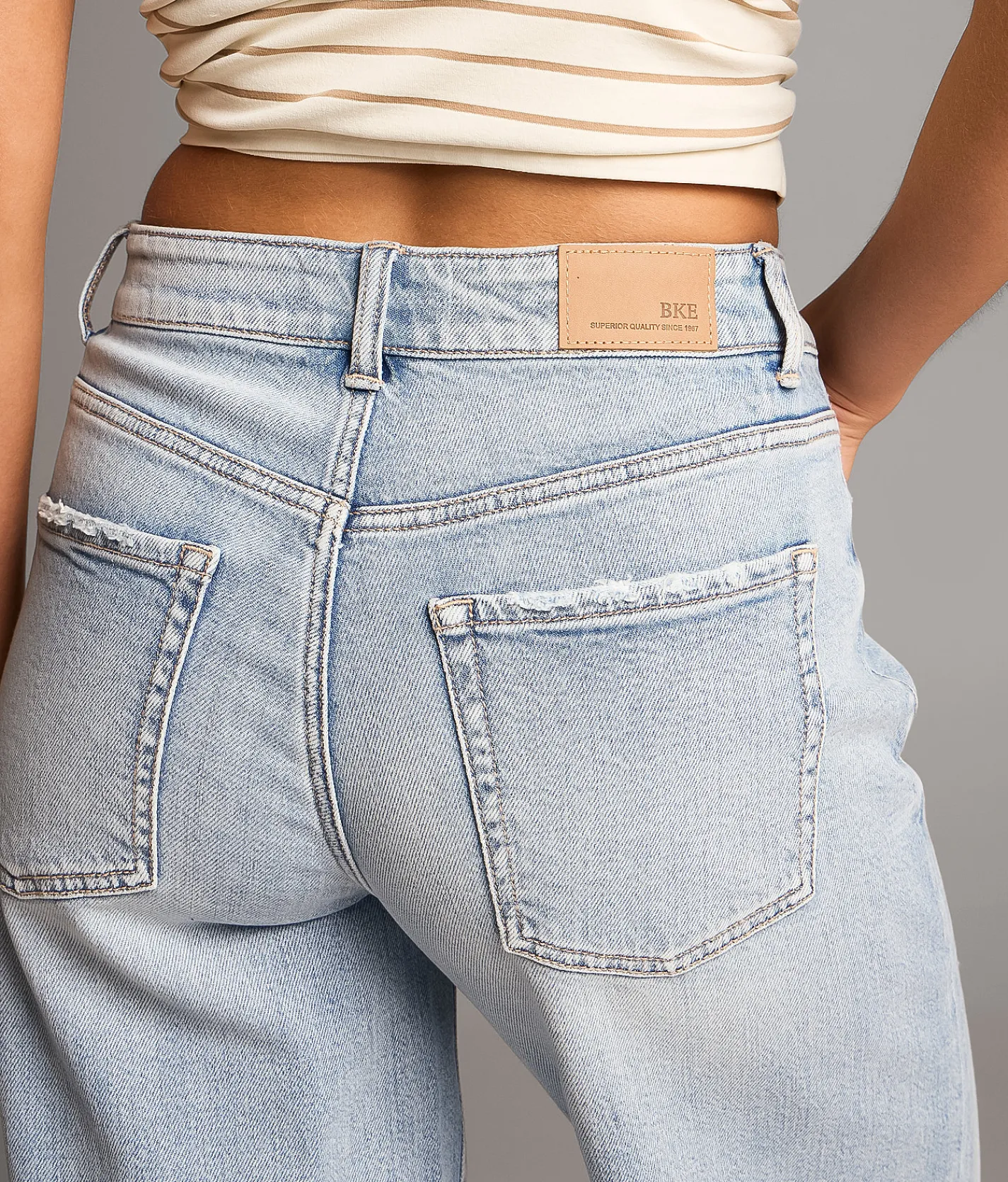BKE Taylor Low Slung Wide Leg Stretch Jean Wendling Hot