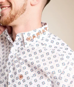 Tops | Ariat Team Jericho Classic Shirt White Orange