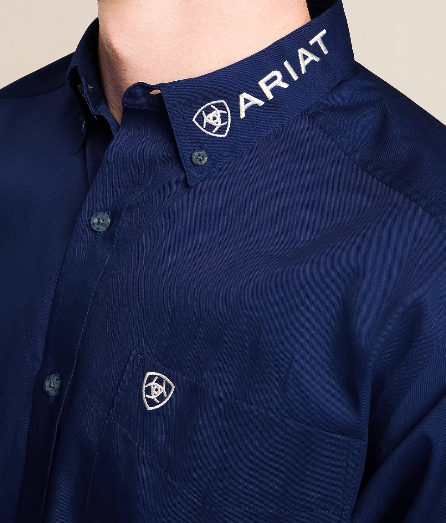 Tops | Ariat Team Logo Twill Classic Shirt Blue Depths White Serape