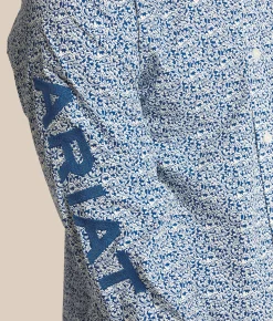 Ariat Team Parks Fitted Shirt Blue Navy Hot