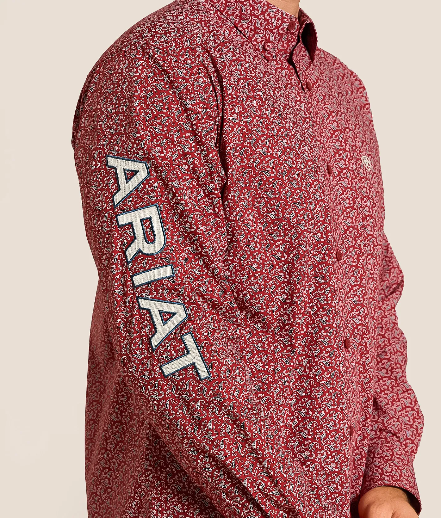 Ariat Team Pearl Shirt Red Beige Online