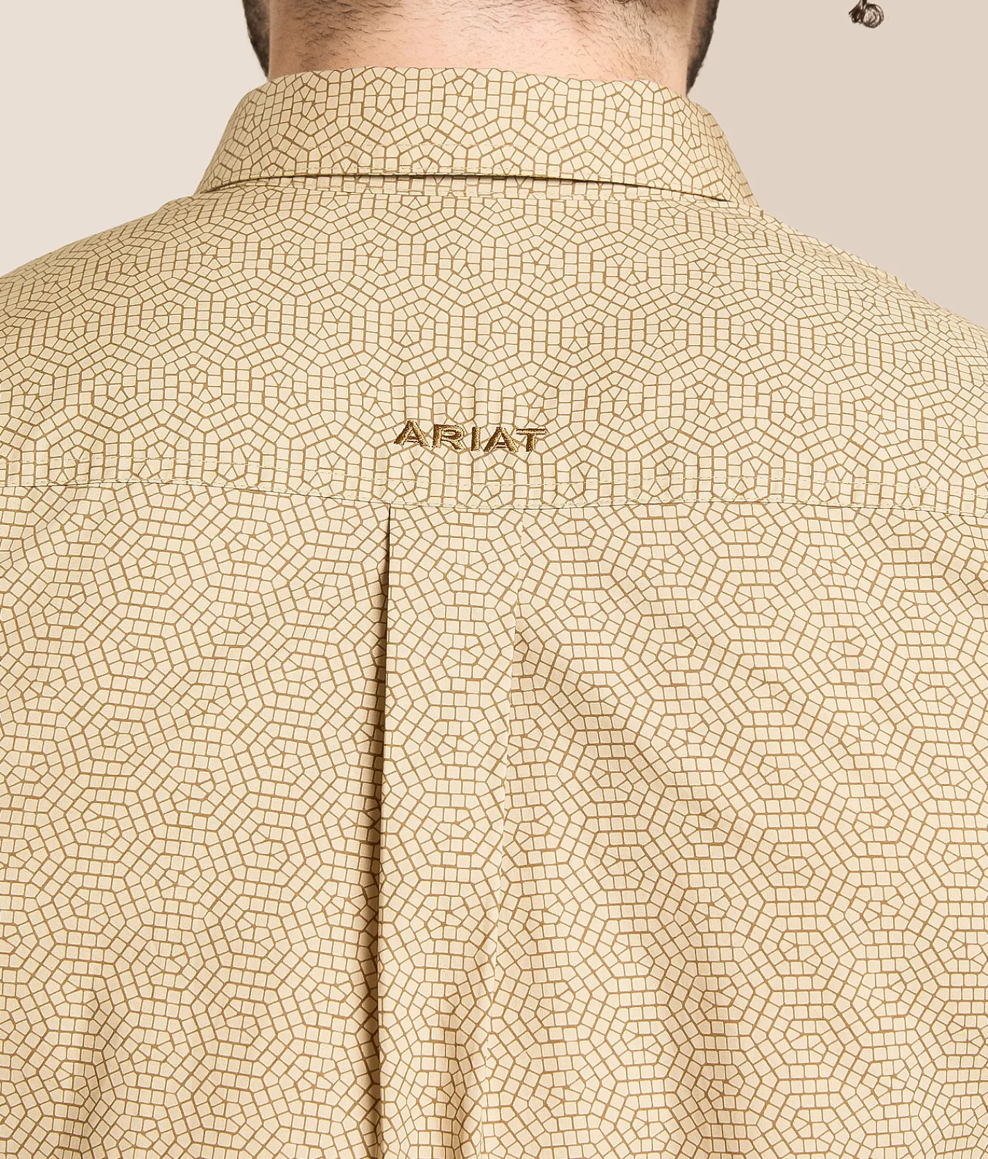 Ariat Team Penn Fitted Shirt Khaki Light Brown Clearance