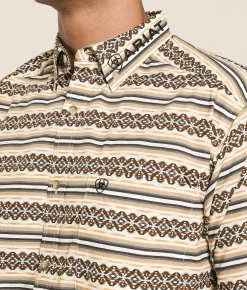 Ariat Team Peter Classic Shirt Khaki White
