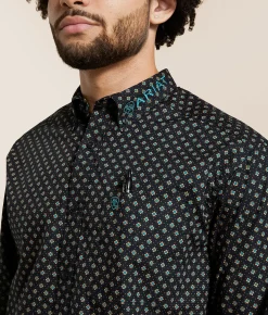 Tops | Ariat Team Philbert Classic Shirt Black Teal