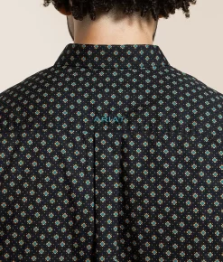 Tops | Ariat Team Philbert Classic Shirt Black Teal
