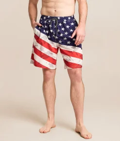 Bottoms | Howitzer Team USA Stretch Swim Trunks White