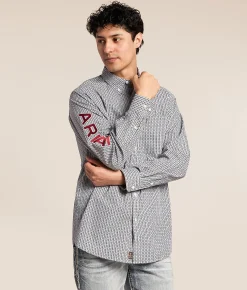 Tops | Ariat Team Ward Classic Western Shirt Black Red