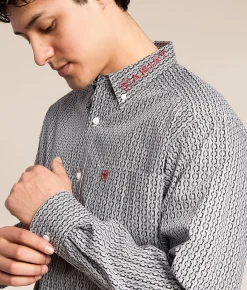 Tops | Ariat Team Ward Classic Western Shirt Black Red
